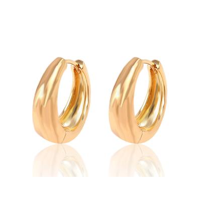 China Fashion 26933 Xuping Jewelry Hot Sale Fashion Huggies Earring With 18K Gold Plated for sale