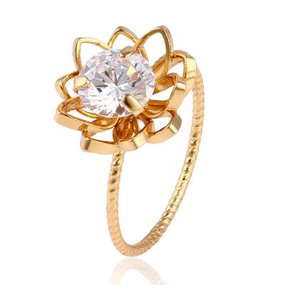 China Fashion 11795 Xuping 18K Gold Gemstone Ring, Engagement Jewelry Diamond Ring for sale