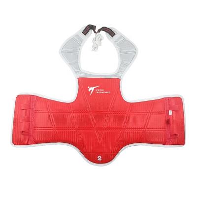 China Have European Style 2022 Asian Style And New Style Red / Blue Children Taekwondo TKD Training WTF Chest Guard for sale