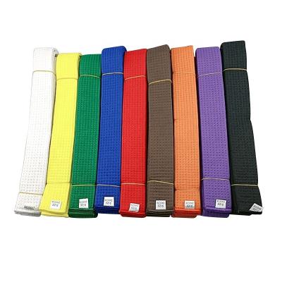 China Martial Arts Forming Sewing Lines 4cm Wide 8 Thick And Durable Solid Color Martial Arts Taekwondo Karate Judo Belt for sale