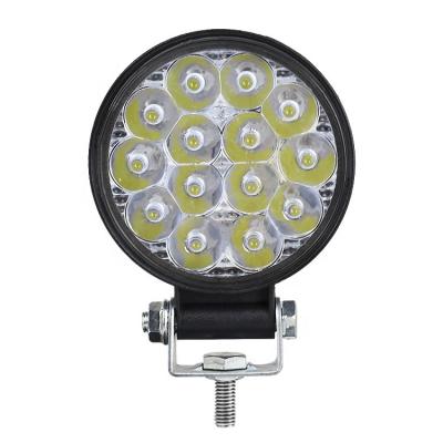 China 42W White And Amber 3 Inch Motorcycle Tractor LED Work Light Dual Die-cast Alminum Color Truck Accessories for sale