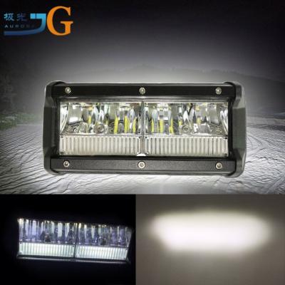 China 36W 9D Combo Beam Aurora Car LED Light Bar Led 12V 24V 4X4 Offroad 7 Light Bar for sale