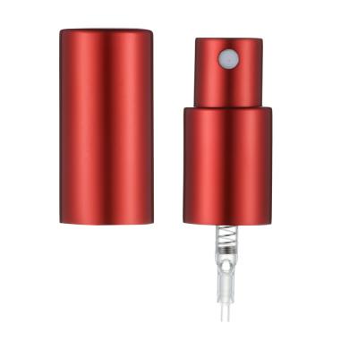 China Glass Bottle Perfume Spray Pump 18/415 Screw Aluminum Red Metal Cap for sale