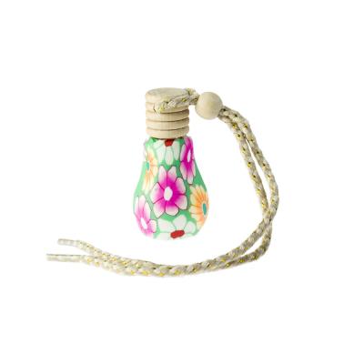 China Empty 5Ml Car Perfume Bottle Glass Car Freshener Bottle With Rope for sale