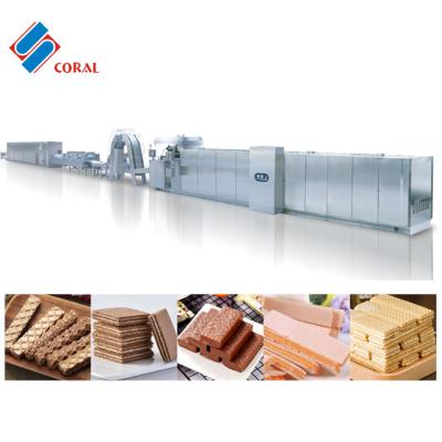 China SUS304 stainless steel high efficiency wafer production line wafer snack machine wafer cookie making line for sale