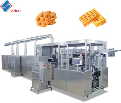 China factory price high productivity waffle biscuit machine/soft wafer production line/soft waffle baking equipment for sale