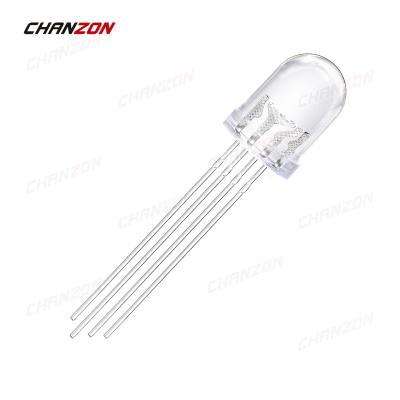 China DIY Hobby / DC 3V Color 4 Pin Anode 3 Multicolor Common PCB / Arduino Diode / Spare / Project 8mm RGB LED Tri 8 mm Clear Round DIY DIP Light Emitting Diodes bright for sale