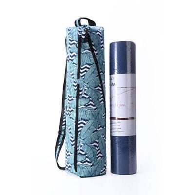 China OEM Cost Cheap Eco-friendly Double Layer Tape Yoga Mat Reversible With Yoga Mat Bag for sale