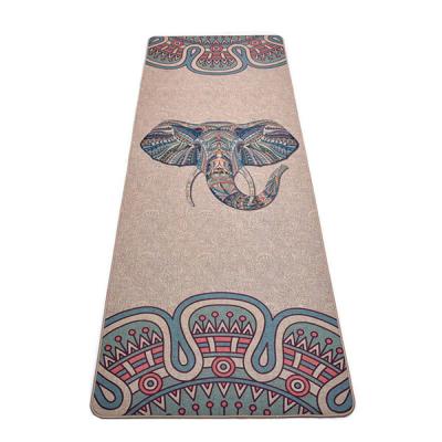 China Eco-Friendly Custom Design Printed Yoga Mat Hemp Rubber Jute Yoga Mat For Sale for sale