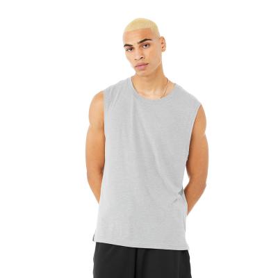 China Guy Plain Blank Workout Custom Gym Newseam Manufacturer Quick Dry Polyester Travel Vest Crewneck Sporty Fit Man Tank Top for sale