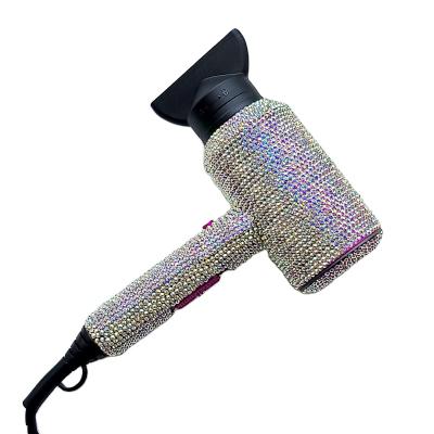 China Foldable Hot Portable Negative Ionic Hair Care Professional Bling Bling Hair Dryer 1800W Blow Dryer for sale