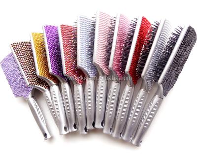 China Wholesale Compact Bling Crystal Hair Brush Palette Hair Brush Inlay Hair Brush Comb for sale