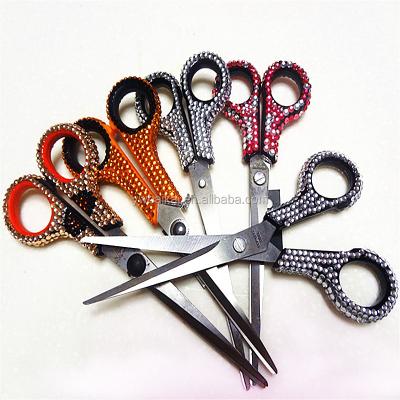 China Bling Bling Crystal Diamond Scissors Hair Thinning Scissors Sales Office Gift Cutting Scissors for sale