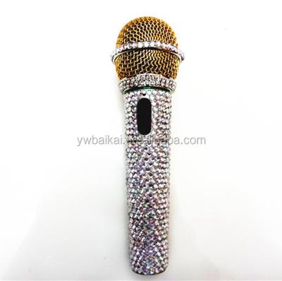 China Handheld Microphone Favorites Compare Wireless Microphone White Crystal Diamond for sale