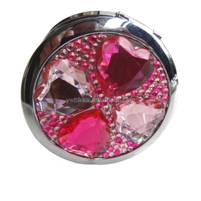 China Wholesale Private Label Double Sided Round Mini Makeup Mirror Cosmetic Hand Mirror Custom Logo Double Side Package Mirror for sale