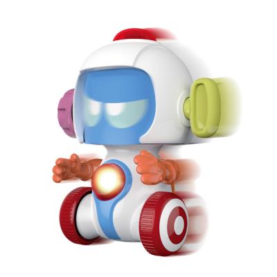 China Toy Small battery operated electric music and light sings face changing robot toys for kids HC491312 for sale