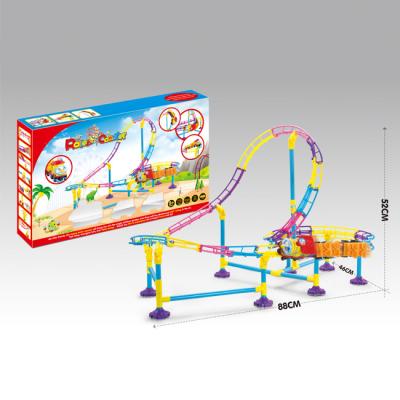 China Slot Toy Children par eletronic roller coaster railway toy set with music and light HC190106 for sale