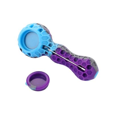 China Eco-Friendly Direct Silicone Weed Long Pipe Food Pipe Bubble Pipe Bee Factory Smoking Accessories for sale