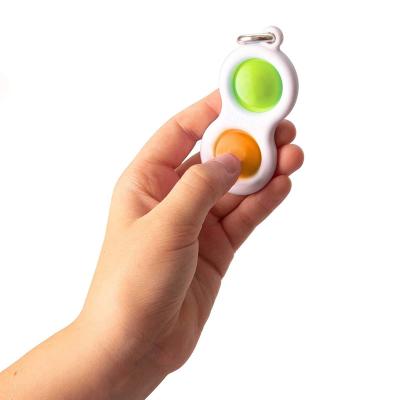 China Toy Simple Dimple Fidget Popper Toy Cheap Mini Pack Buckle Ring Attached to lock for sale