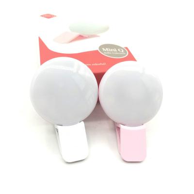 China Portable Usb Charging Led Phone Light Lamp Mobile Phone Selfie Ring Light For Iphone Samsung for sale