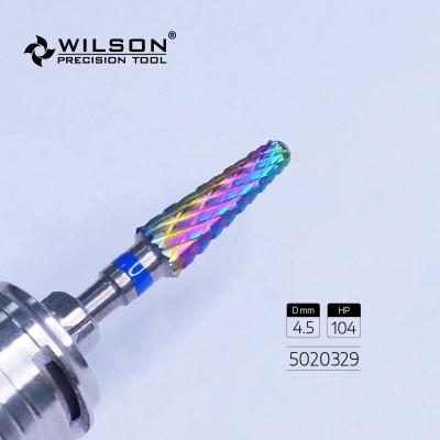 China For Dental Lab 5020329 With CrN Rainbow Tungsten Carbide Burs Coating High Accuracy Dental Trimming Used For Dental Metal/Resin/Metal Burrs for sale