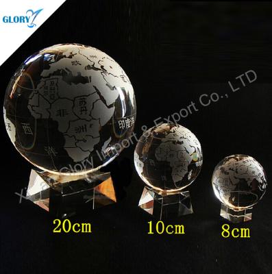 China Wholesale High Quality Reward From Europe Crystal Global Earth For Souvenir For for sale