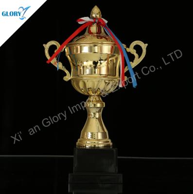 China Cheap Big Big Europe World Champions Metal Sports Gold Plastic Award Silver Bronze Trophy Cup For Football Soccer Tote for sale