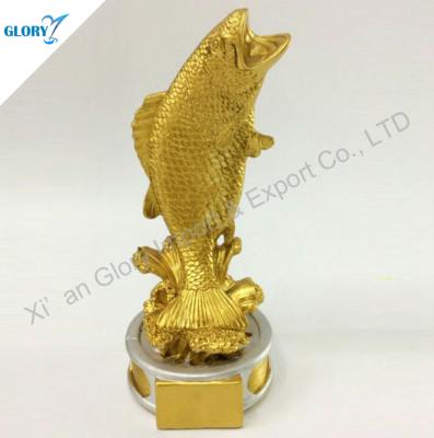 China China Wholesale Porcelain Resin Fish Gold Silver Trophy For Souvenirs for sale