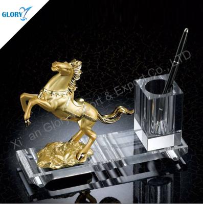 China Fancy Pen Holder For Office Decoration Metal Horse Pen Holder New for sale