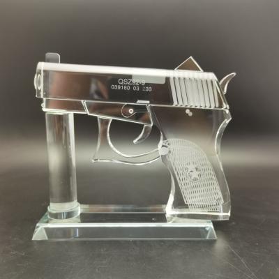 China For sports /activity/gifts/decoration 3D crystal meso gun model trophy for sale