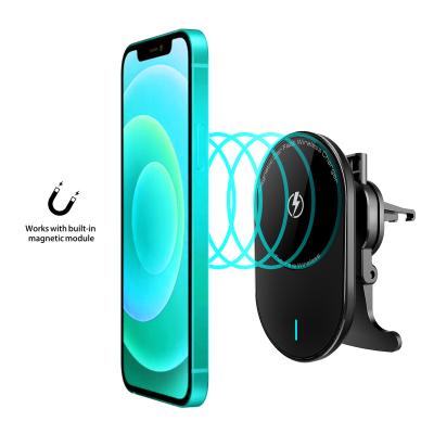 China Factory Wholesale 15w Palladium OEM Product Super Safe Smart Inductive Magnetic Car Wireless Charger for sale