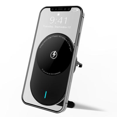 China 2022 New Car Fast Wireless Charging Car Mobile Phone Magnetic Wireless Charger Stand Wireless Charger Fit For iPhone Android Phone Fast Wireless Charging for sale