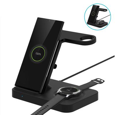 China Qi Fast Radio Charging Wireless Charger Brand New Design 5 in 1 15W Qi Fast Charging Station Suitable for Cell Phone Watches and Earphone for sale