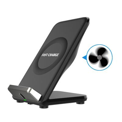 China Stand 10W Wireless Charging Vertical Wireless Fast Charging With Fan Monitor Smart Temperature Creative Magnetic Dismountable Design for sale