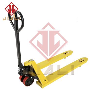 China Garment Shops 2 Ton DF Welding Manual Hydraulic Forklift Small Pallet Cylinder Floor Cattle Push Truck for sale