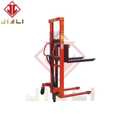 China Garment Shops Manual Forklift Stacker Hydraulic Lifter Manual Forklift Stacker Hydraulic Forklift In Workshop Factory for sale