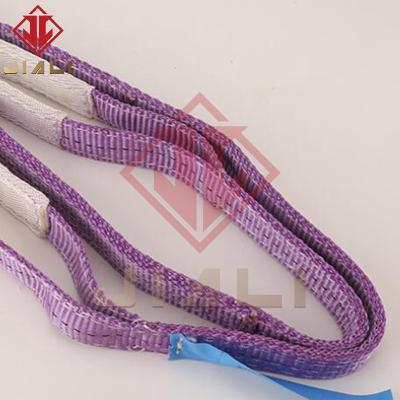 China Hoisting Wear Resistant Sling Crane Colorful Industrial Lifting Sling Synthetic Fiber Flat Sling for sale