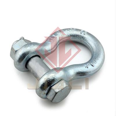 China High Quality Heavy Industry American Standard Galvanized Marine Shackle Shackle With Nut Bow Shackle for sale