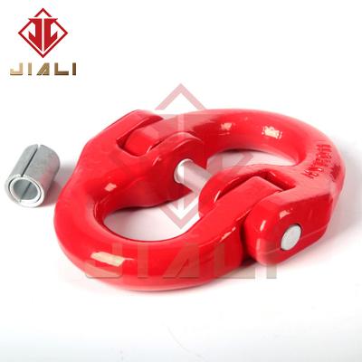 China Heavy Industry G80 Lifting Ring Buckle Butterfly Buckle High Strength Alloy Steel Double Chain Shackles 1.12T-43.5T Butterfly Clasp for sale