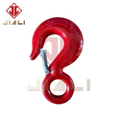 China New Custom Red Sling Forging Forming Steel Lifting Eye Hook With High Strength For Sling And Lifting Rigging for sale