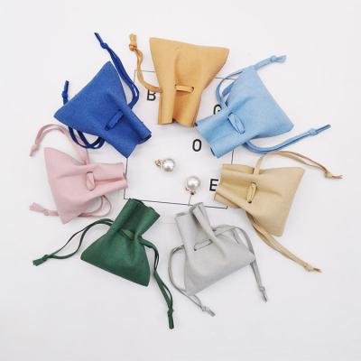 China Customized High Quality Classic Gift Drawstring Velvet Bag Jewelry Microfiber Pouches for sale