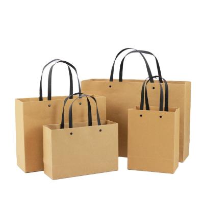 China Factory Handmade Customize Kraft Paper Color Paper Bag For Recyclable Clothing Shoes Gift Shopping Bags for sale