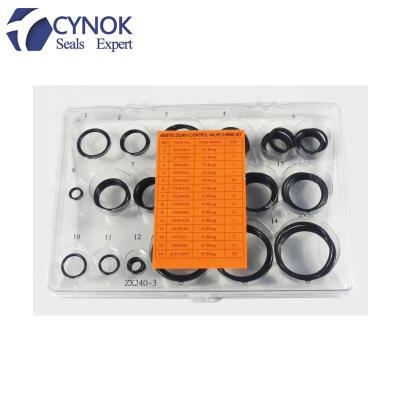 China O-Ring Excavator Parts 4S00763 ZX240-3 ZX250-3 ZX360-3 JIC O-Ring Kit Control Valve Black Small NBR O-Ring Kits for sale