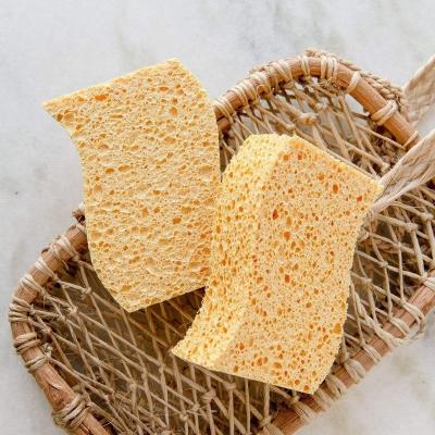 China 100% Sustainable Recycled Natural Washing Sponge Dish Wood Pulp Cellulose Scrubber Dish Scrubber Clean Cleaning Sponge Kitchen Material for sale