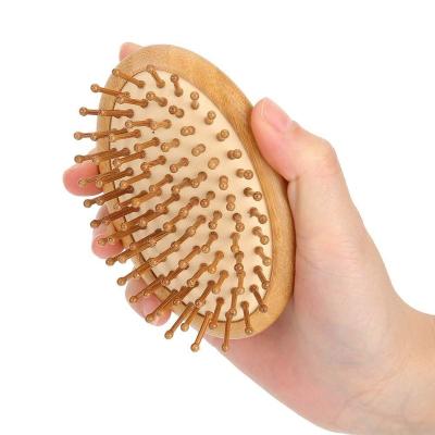 China Cushion Beech Null Waste Natural Bamboo Wooden Handle Small Hair Brush Hair Brush for sale