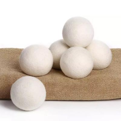 China 3 6 Pcs Zero Cleaning Waste Set Pack Black Gray White Organic Wool Dryer Balls for sale