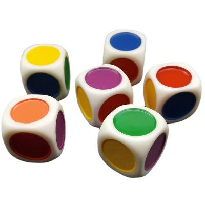 China Board Game & Gift & Wholesale Promotion Manufacturers Custom Resin Dice 6 Sided Netting Color Silk Screen Concave-Convex Dice Board Game Props Dice for sale