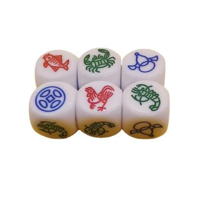 China Custom resin dies 6 sided die cutting 14mm fish and shrimp custom dies set set BM-D334 for sale