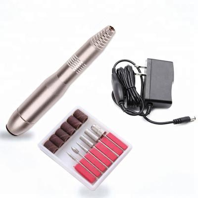 China manicure & Professional Nail Pedicure Nail Polisher Machine 12W Aluminum Alloy Electric Nail Drill Pen for sale