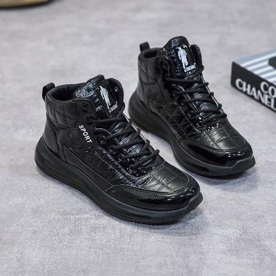 China Cushioning New Summer Non-slip Black PU Men's and Women's Casual Boots Fashion Ladies Boots for sale